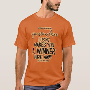 T-shirt Typographie de motivation de citation de gagnant