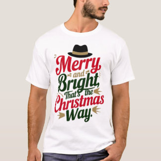 T-shirt Typographie de Noël festive avec design Casquette