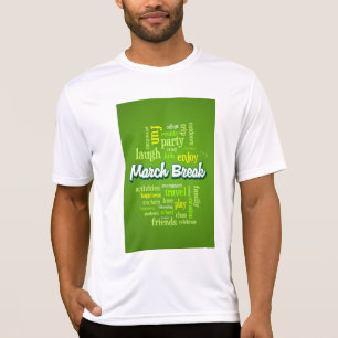 T-shirt Typographie de nuage de mots de la relâche de mars