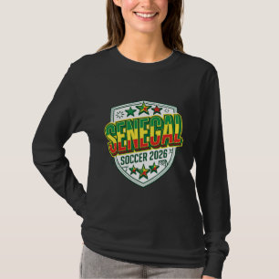 T-shirt Typographie de pays audacieux Football Sénégal 202