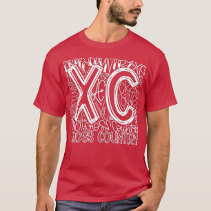T-shirt Typographie de pays Funny XC Cross Country Ru