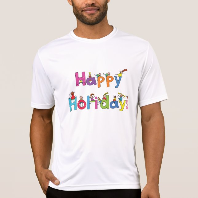 T-shirt Typographie de personnages bâtons pour joyeuses fê (Devant)