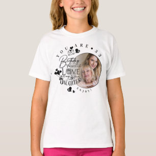 T-shirt Typographie de photo d'anniversaire de fille moder