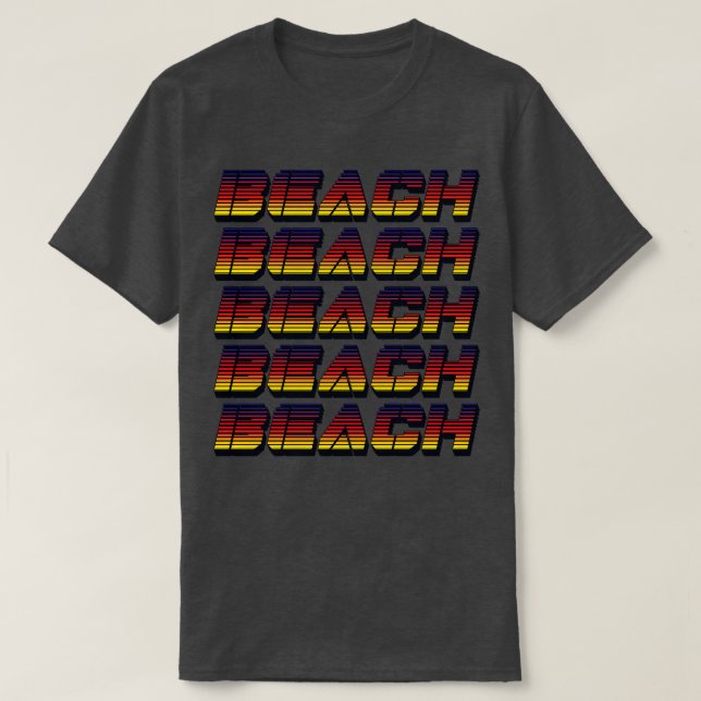 T-shirt Typographie de plage (Design devant)