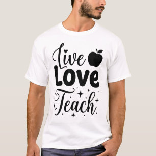 T-shirt Typographie de pomme de thé en direct d'amour insp