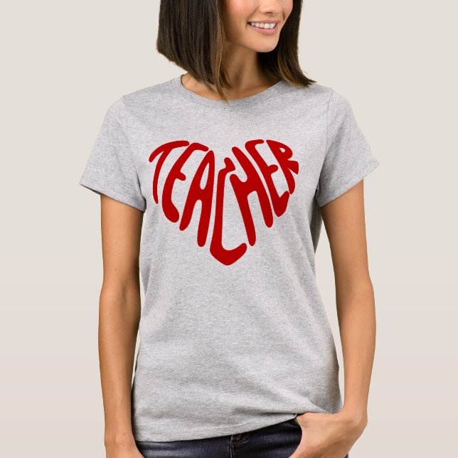 T-shirt Typographie de professeur de couleur modifiable ré (Devant)
