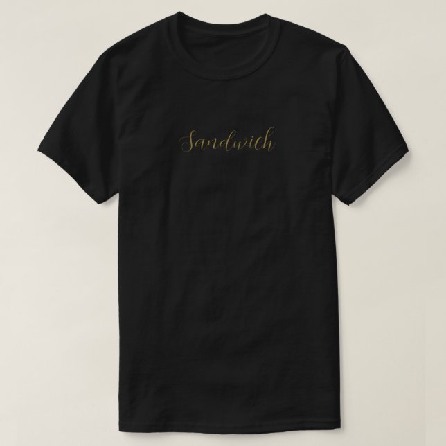 T-shirt Typographie de Sandwich (Design devant)