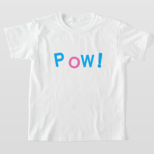 T-shirt Typographie de style BD POW!
