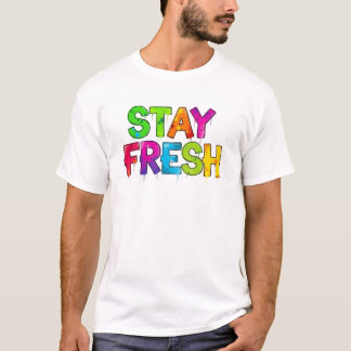 T-shirt typographie de style graffiti 'RESTEZ FRESH'