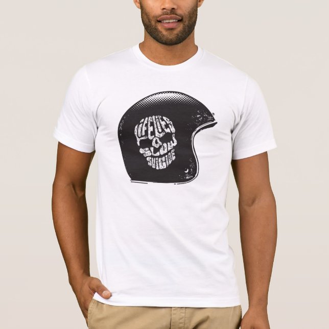 T-shirt Typographie de vide de moto (Devant)