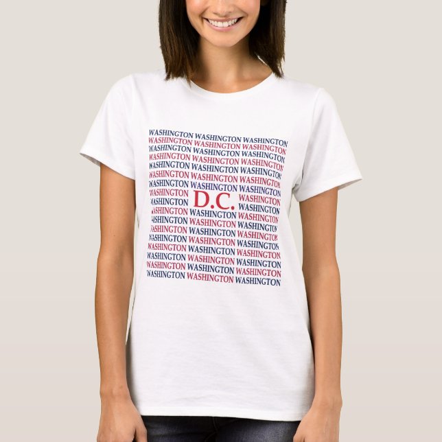 T-shirt Typographie de Washington DC (Devant)