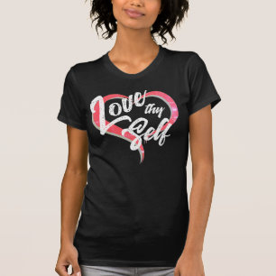 T-shirt Typographie d'encouragement Aime-Toi Femmes