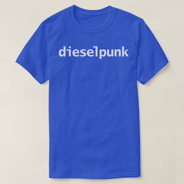 T-shirt Typographie Dieselpunk Texte blanc (Design devant)