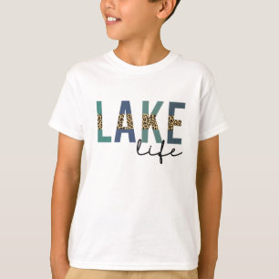 T-shirt Typographie d'impression de Lake Life Cheetah