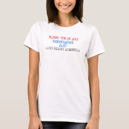 T-shirt Typographie du 4 juillet de l'Indépendance
