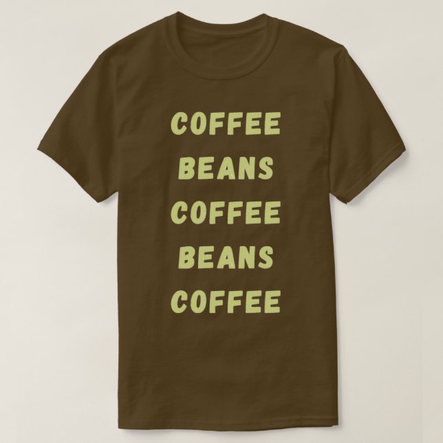 T-shirt Typographie du café (Design devant)