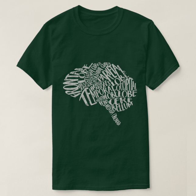 T-shirt Typographie du cerveau Neuroscience de la RN Neuro (Design devant)