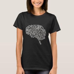 T-shirt Typographie du cerveau Neuroscience infirmière Neu