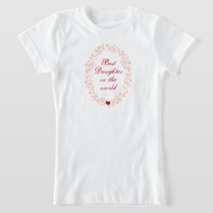 T-Shirt Typographie du coeur Simple Mothers Moderne Jour E