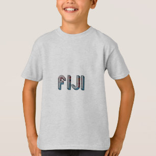T-shirt Typographie du drapeau de Fidji Pacifique Sud