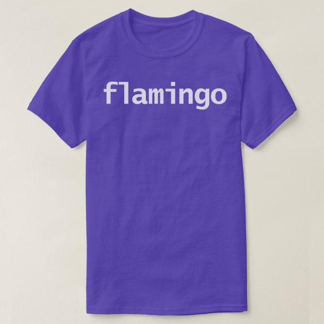 T-shirt Typographie du Flamant rose (Design devant)