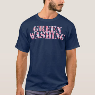 T-shirt Typographie du lavage au vert rose