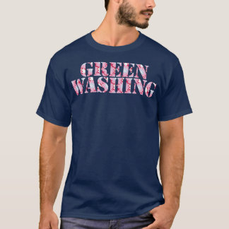 T-shirt Typographie du lavage au vert rose