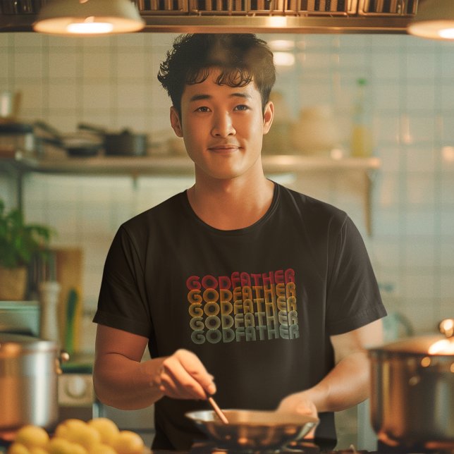 T-shirt Typographie du parrain empilé du cool Retro 70 (Créateur téléchargé)