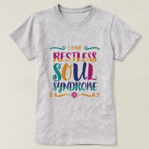 T-shirt Typographie du syndrome de l'âme sans repos Hippie