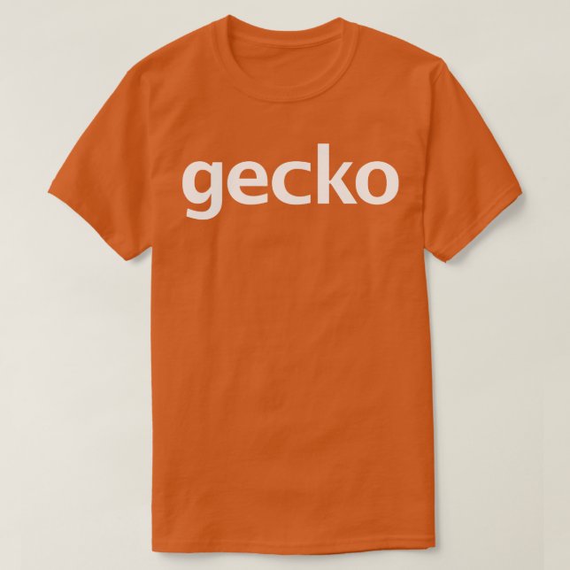 T-shirt Typographie du texte blanc de Gecko (Design devant)