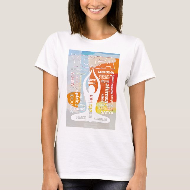 T-shirt Typographie du yoga (Devant)