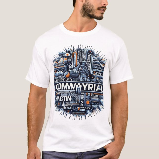 T-shirt Typographie dynamique (Devant)