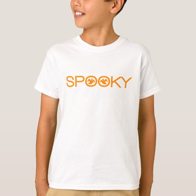 T-shirt Typographie éffrayante Halloween fille Tee (Devant)