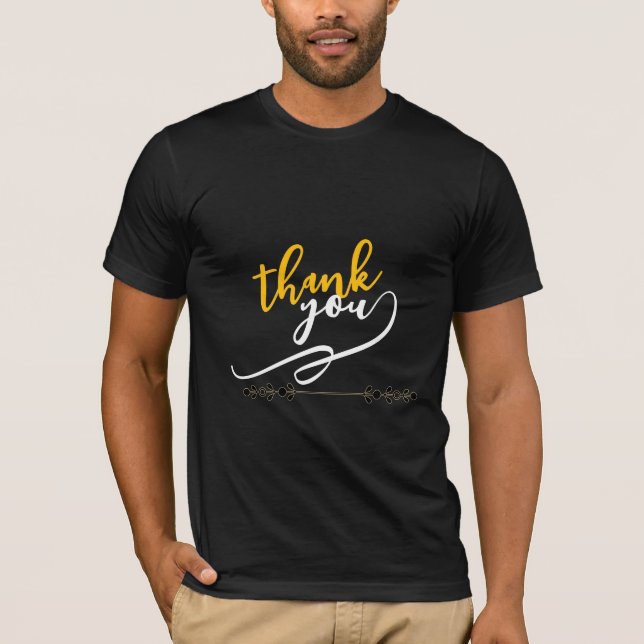 T-Shirt Typographie Florale Merci (Devant)