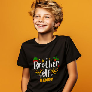 T-shirt Typographie Frère Elf Amusement Famille Assorti