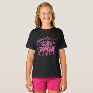 T-shirt Typographie Girl Power lettrage