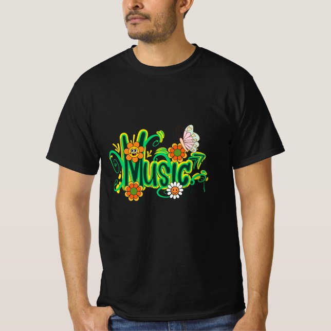 T-shirt Typographie Good Vibes (Devant)