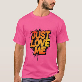 T-shirt Typographie Graffiti Fougueux – JUST LOVE ME T-shi