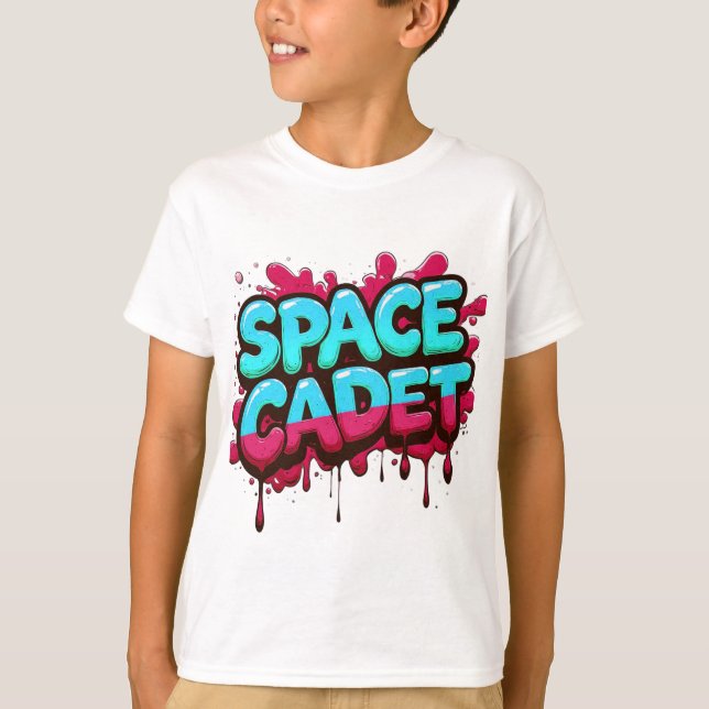 T-shirt Typographie Graffiti Space Cadet (Devant)