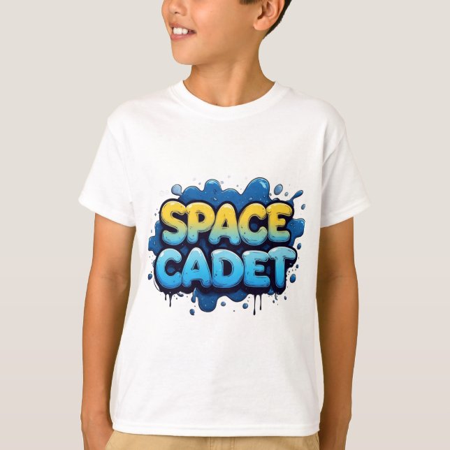 T-shirt Typographie Graffiti Space Cadet (Devant)