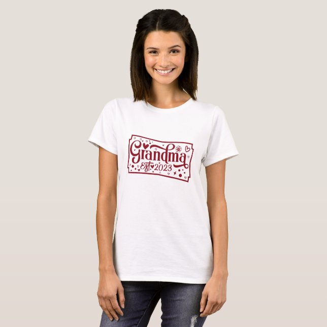 T-shirt Typographie Grand-mère  (Devant entier)