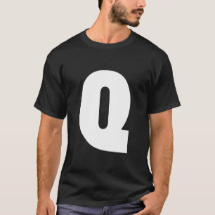 T-shirt Typographie Gras Lettre d'affichage Q Alphabet