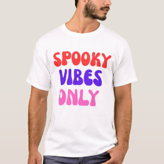 T-shirt Typographie Halloween Rétro et Ambiance Effrayante