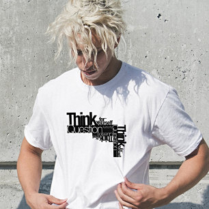 T-shirt Typographie Inspiration noir et blanc