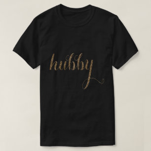 T-shirt Typographie mariage Gold Foil HUBBY