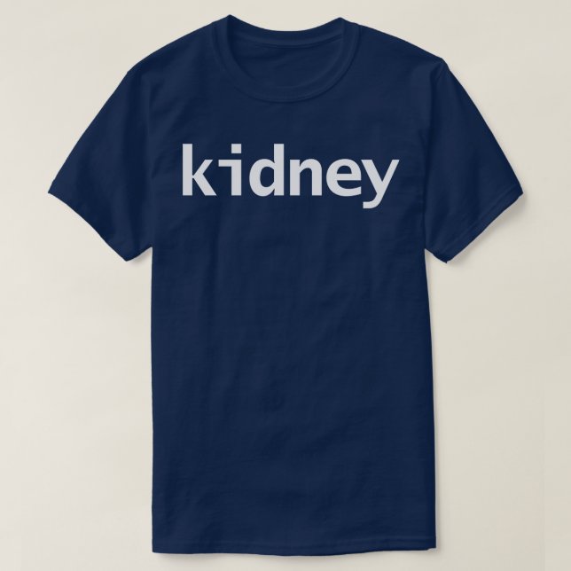 T-shirt Typographie minimale du rein Texte blanc (Design devant)