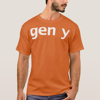 T-shirt Typographie minimale Gen Y