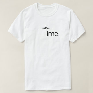 T-shirt Typographie minimaliste aux aiguilles d'horloge