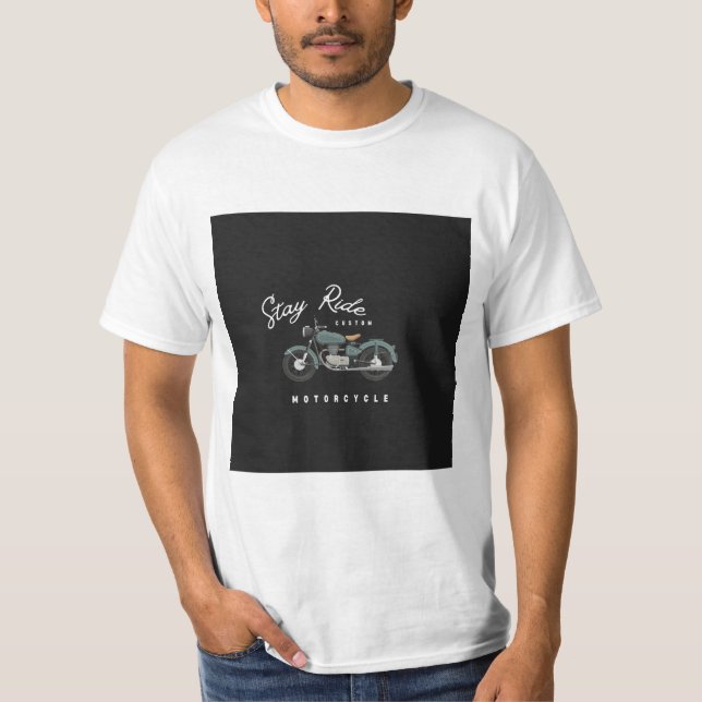 T-shirt Typographie minimaliste noire blanche (Devant)