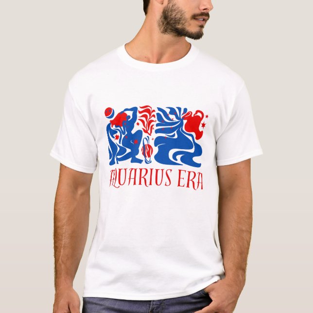 T-shirt Typographie moderne du Zodiaque Aquarius (Devant)